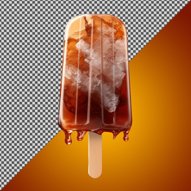 PSD png psd popsicle de cola congelé isolé sur un fond transparent