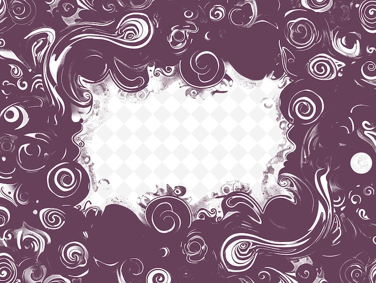 PSD png psychedelický rámeček s barevnými víry a psychedelickými p ilustrace rámeček dekorativní umění
