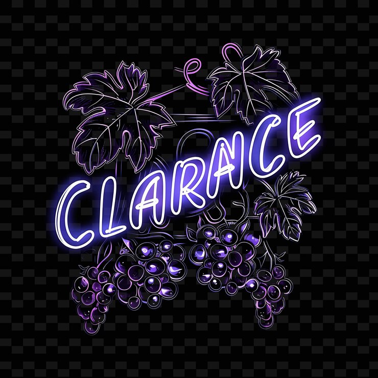 PSD png pulsierende neon-aura von clearance text mit einer tiefen reichen lila einzigartige dekoration idee