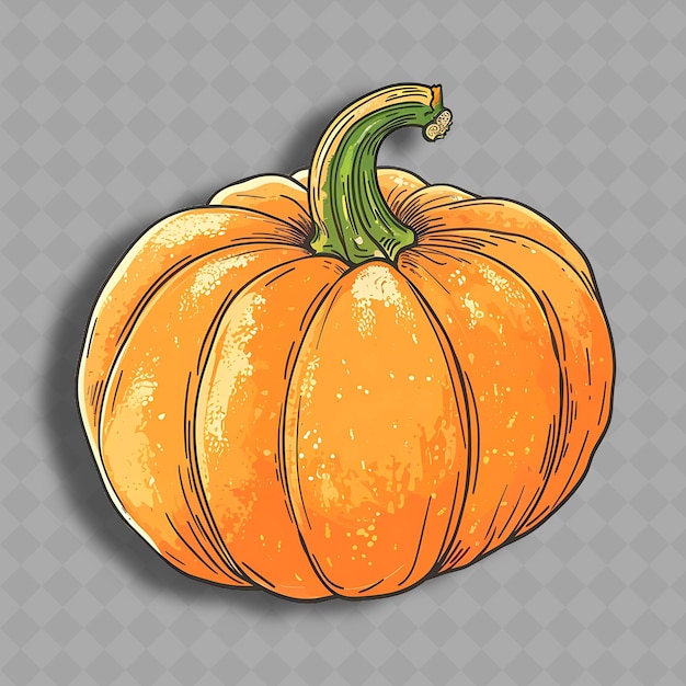 PSD png pumpkin squash légume de forme ronde caractérisé par son légume propre et frais ou isolé