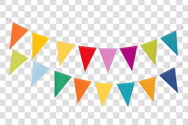 PNG Rainbow bunting bandiere corda da biancheria celebrazione creatività