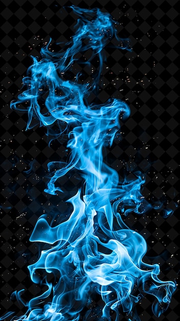 PSD png rapid blazing inferno con llamas azules brillantes y efecto de textura de neón blanco caliente colección y2k
