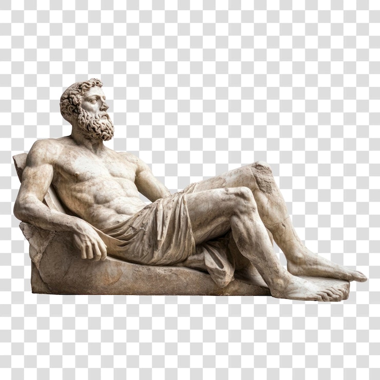 PSD png real escultura grega estátua arte histórica