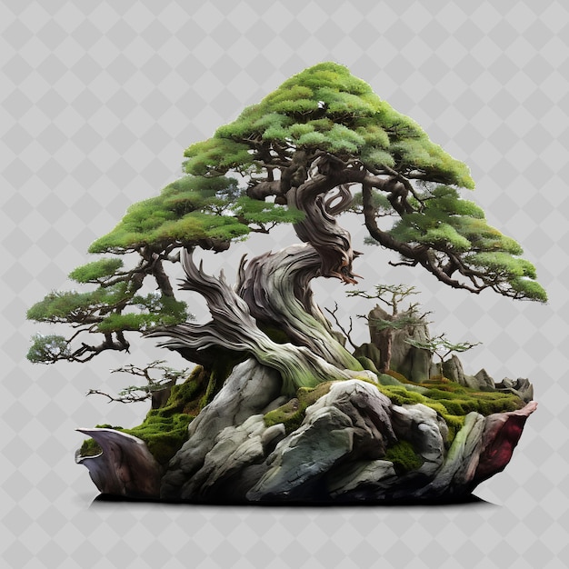 PSD png redwood bonsai árvore antiga pot scaleapologies mas parece transparente decoração de árvores diversas