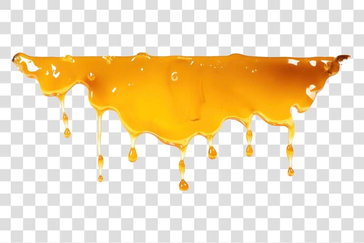 PSD png refresco de fundo branco mel salpicado