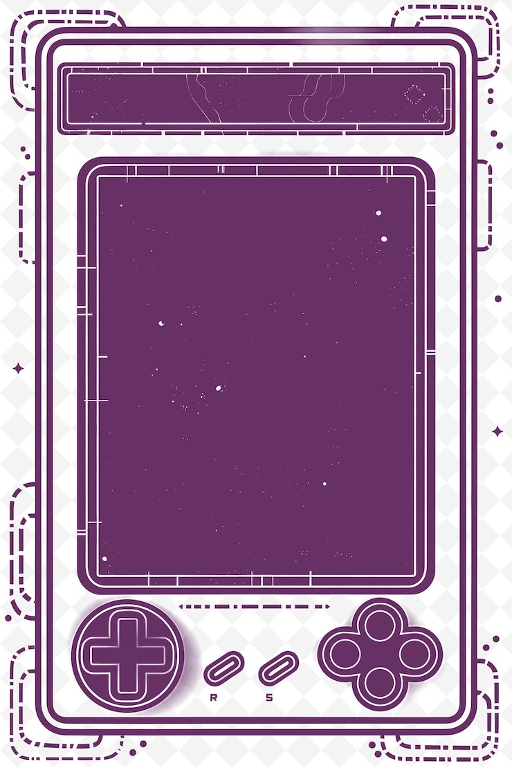 PSD png retro arcade frame art con joystick y pixelado juego char ilustración frame art decorativo