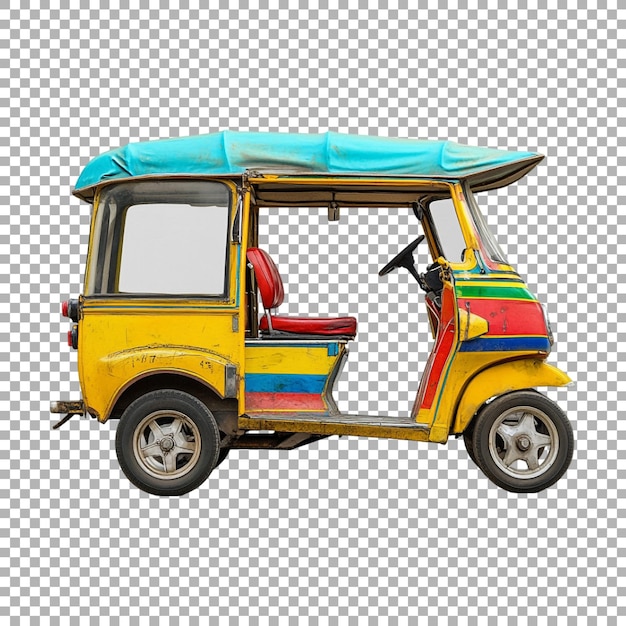 PNG Rickshaw indio tradicional en fondo transparente Ai generado