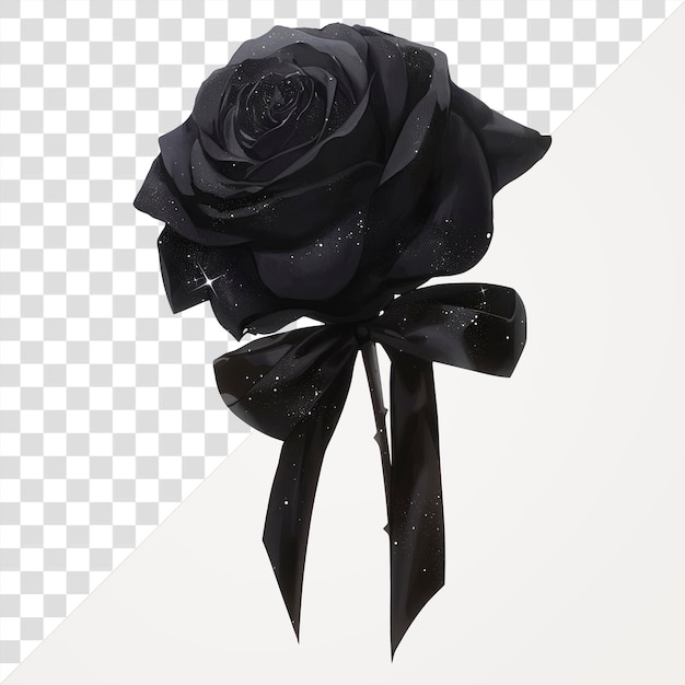 PNG Rosa coqueta preta ilustração flor romântica