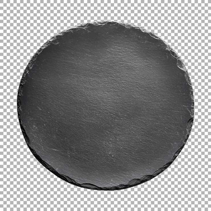 PSD png round stone black para el producto en fondo transparente ai generado