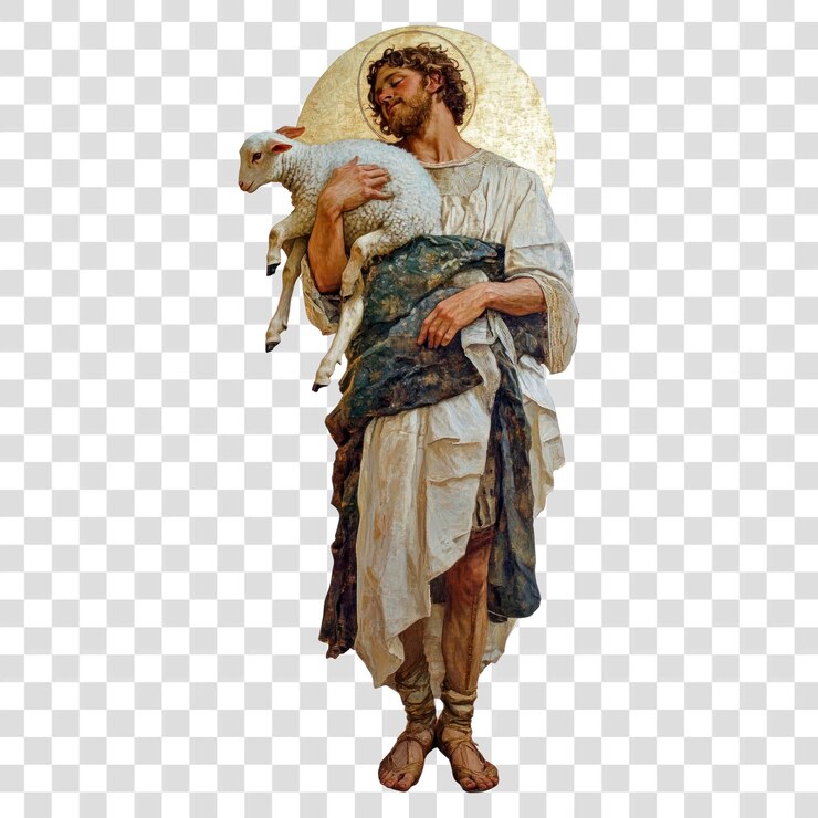 PSD png sainte nuit berger peinture artistique berger