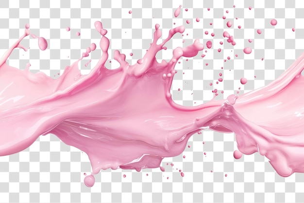 PNG salpicaduras de pintura rosa en el blanco