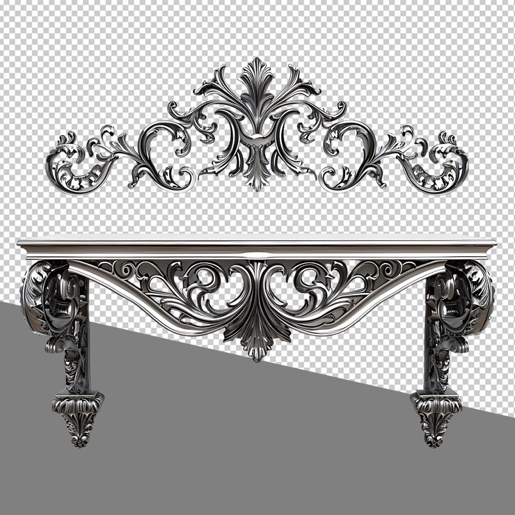 PSD png scaffale metallico di fantasia isolato su uno sfondo trasparente