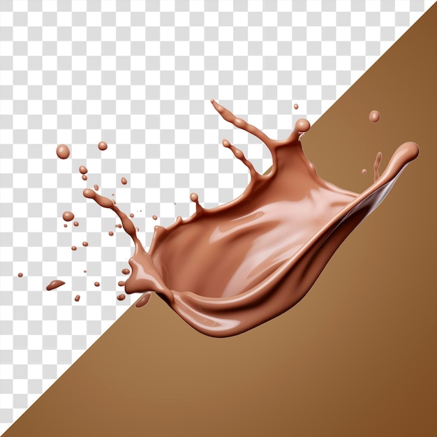 PNG-Schokoladenmilch mit Basketball-Splash