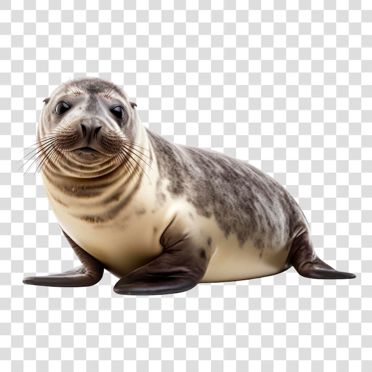 PSD png seal animal mammal white background