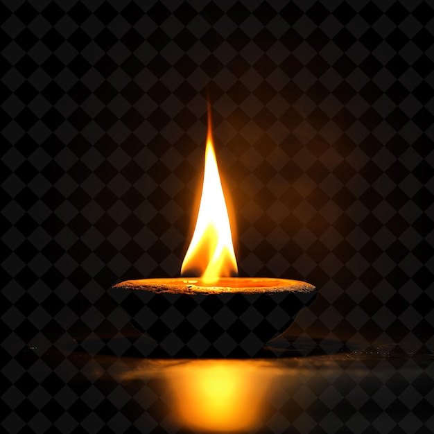 PSD png serene floating oil lamp fire with gentle yellow and orange neon texture effect y2k collection