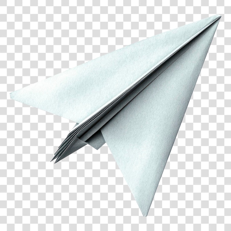 PSD png sfondo icona aereo di carta sfondo bianco bianco
