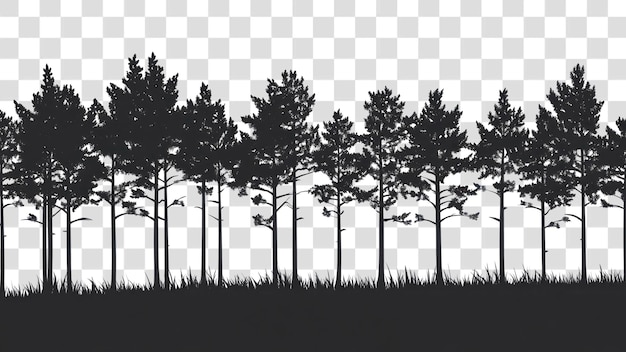 PNG Silhouette Vektor Wald Grenze Silhouetten im Freien Bäume