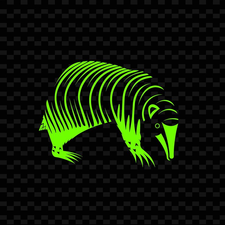 PSD png silhueta de hormiguero con líneas de rastro de hormigas y contorno minimalista de desi animal y vacaciones tropicales