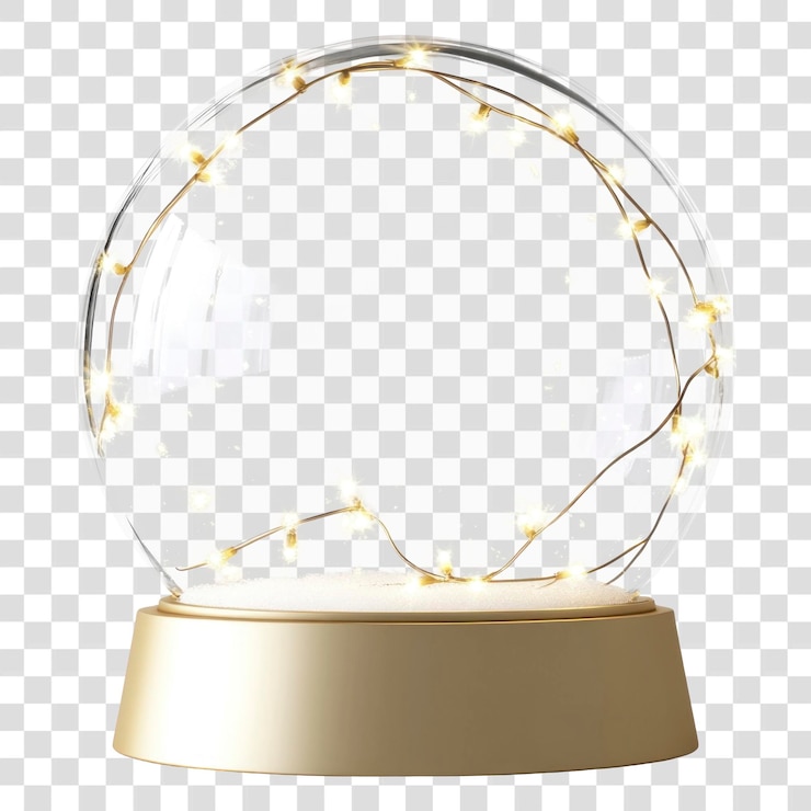 PSD png snow globe illumina il vetro moderno
