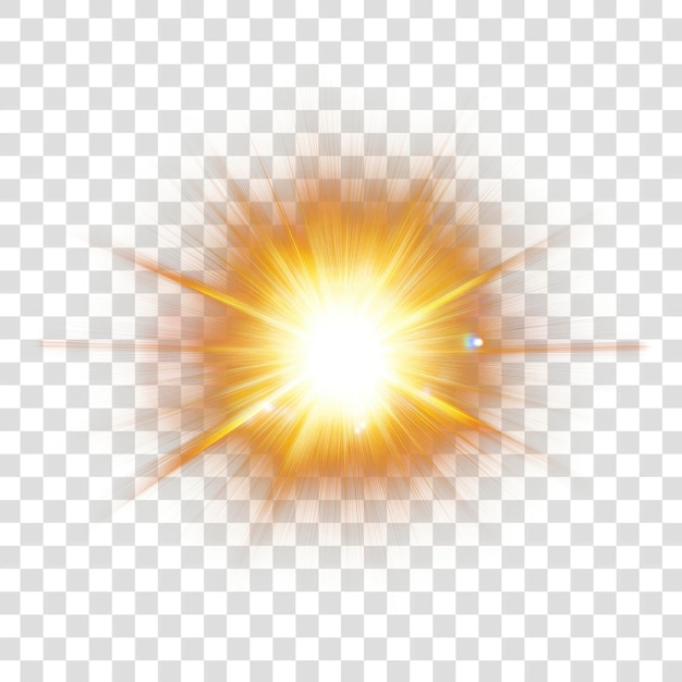 PNG-Sonnenstrahl-Effekt mit Flare-Lichthelligkeit Astronomie