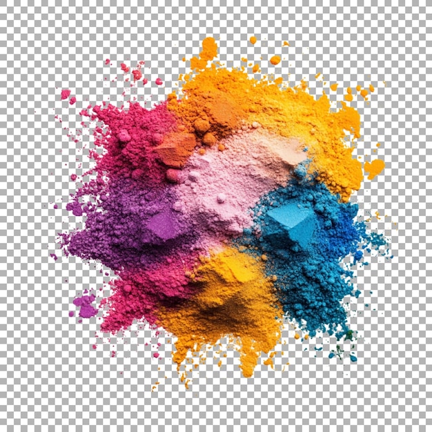 PNG Stack di polvere colorata su sfondo trasparente Ai generato