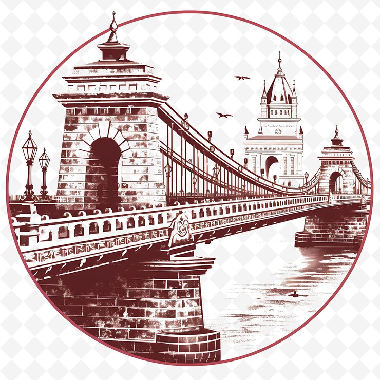 PSD png stadt budapest mit monochromem wein rotfarbe ungarische parli handgezeichneter aquarell landschaften