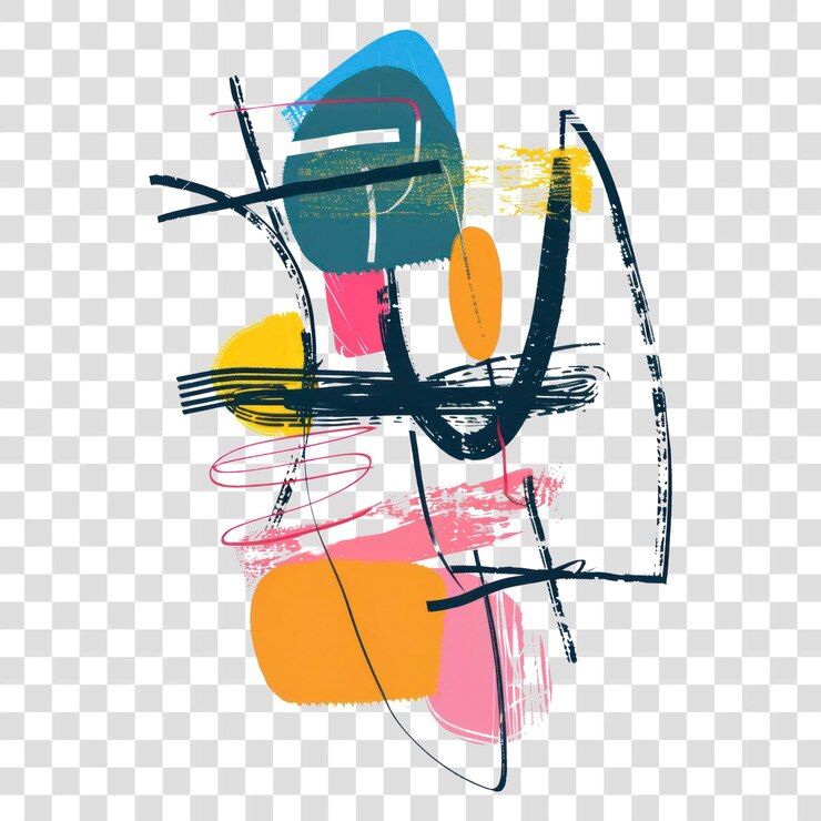 PSD png stand ilustração arte contemporânea
