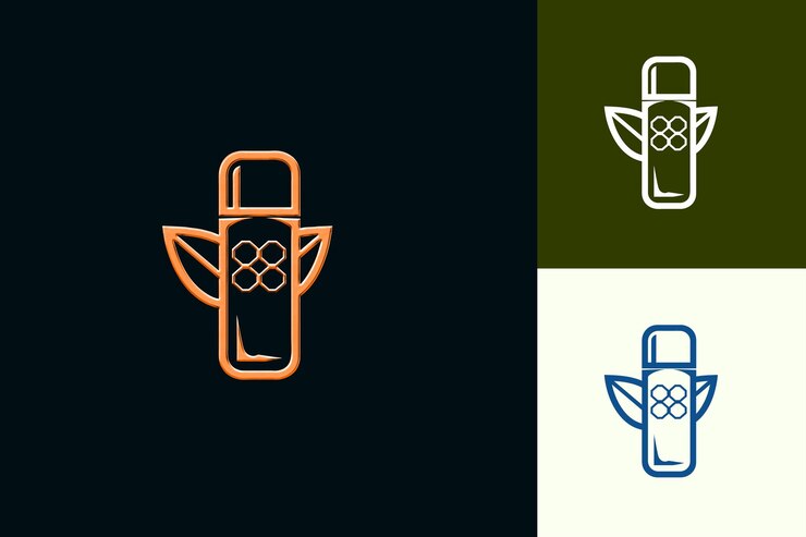 PSD png stick de pegamento con un diseño natural con una hoja y un bosquejo de árbol arte diseños creativos