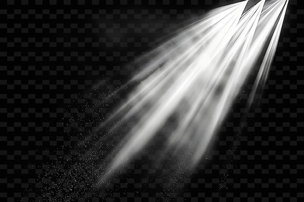 PSD png streaming light rays avec une lumière brillante et des collections y2k au néon de couleur pure blanche et transparente