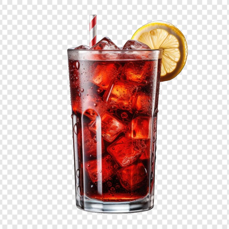 Png de style soda isolé avec fond blanc IA génératif minimaliste