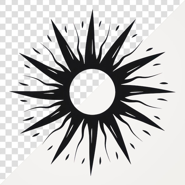 PNG Sun logo monochrome pattern