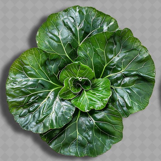 PSD png tatsoi verdura de hoja redonda caracterizada por su verdura oscura, aislada, limpia y fresca