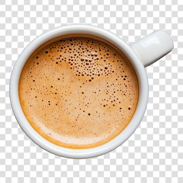 PNG Una taza blanca aislada de café capuchino es una bebida de fondo