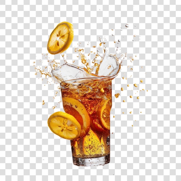PNG tè freddo rinfrescante con limone