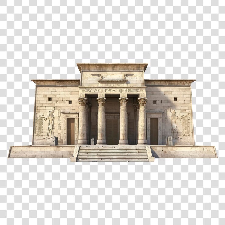 PSD png templo de luxor arquitetura do templo histórico