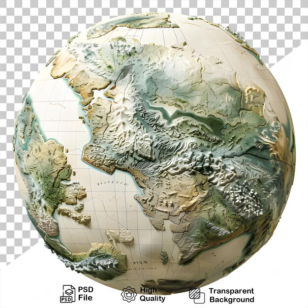 Png de tierra 3d aislado en un fondo transparente