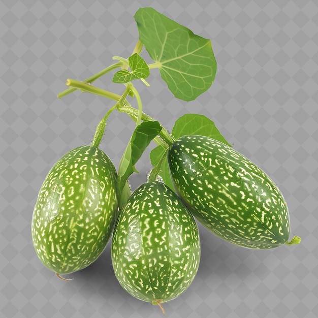 PSD png tindora cucurbit kleine grüne gurke wie früchte objekt mus isolierte frische gemüse