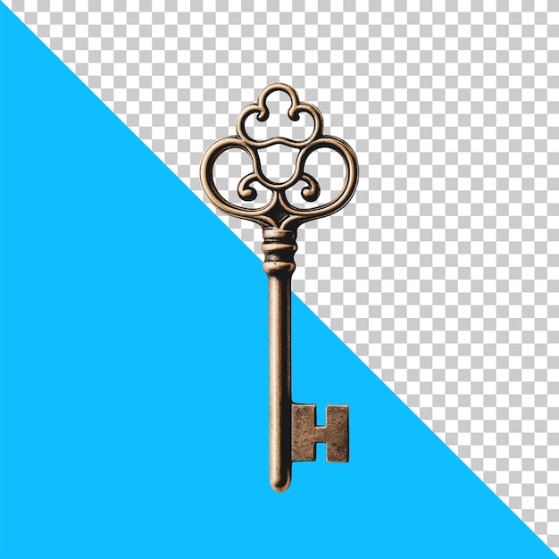 PNG transparent Image d'une clé vintage avec des détails complexes