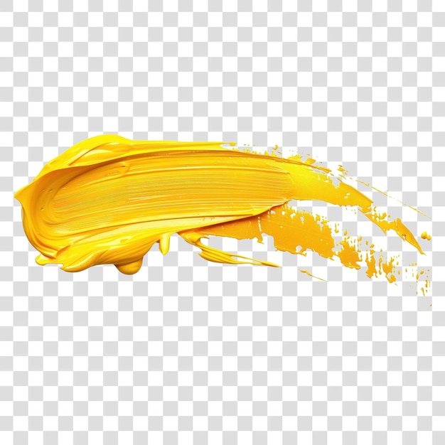 PNG trazo de pintura amarillo vibrante