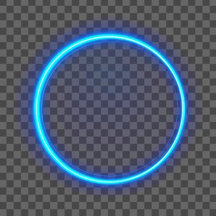 PSD png um efeito de luz azul isolado a piscar ao ar livre na natureza à noite