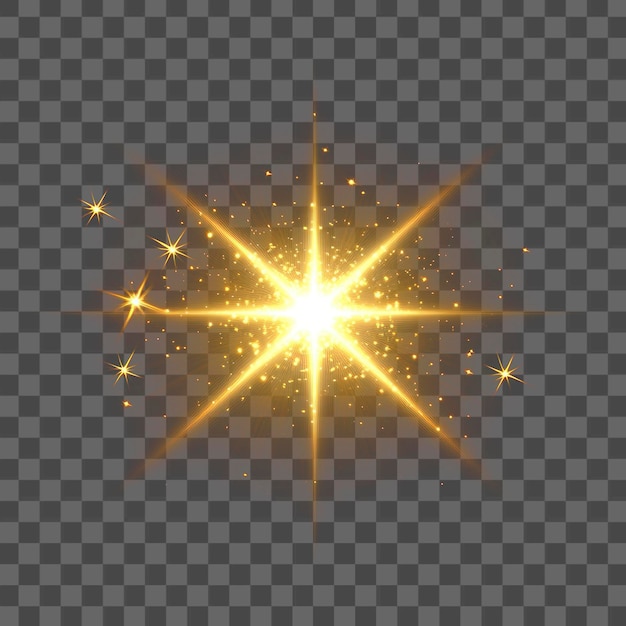 PNG Um efeito de luz de brilho dourado isolado ao ar livre flare da natureza
