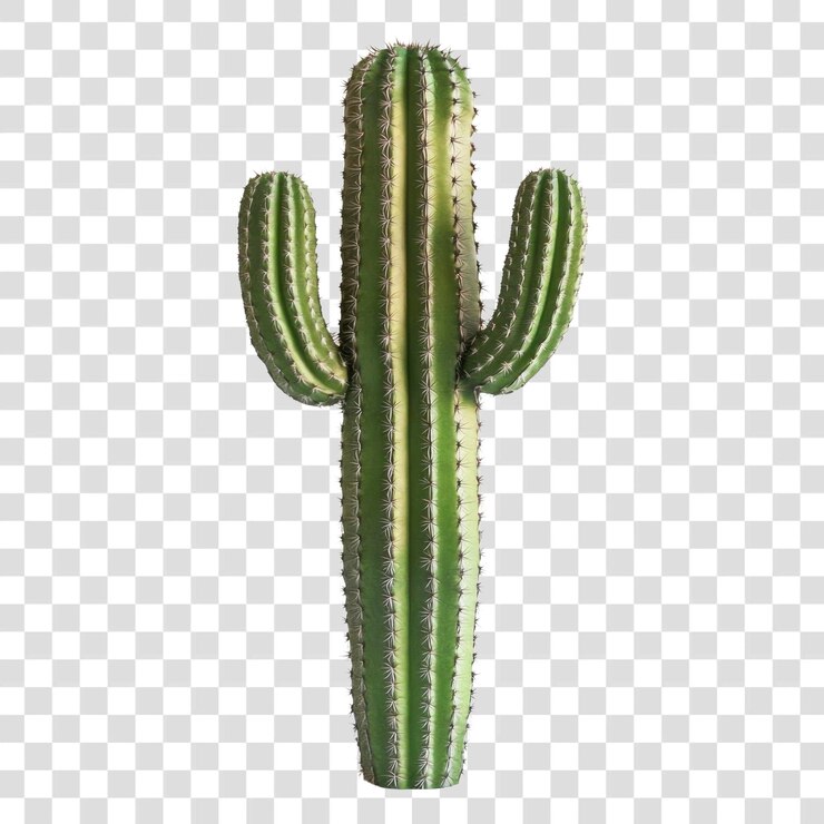 PSD png uma planta de fotografia de cacto isolada branca