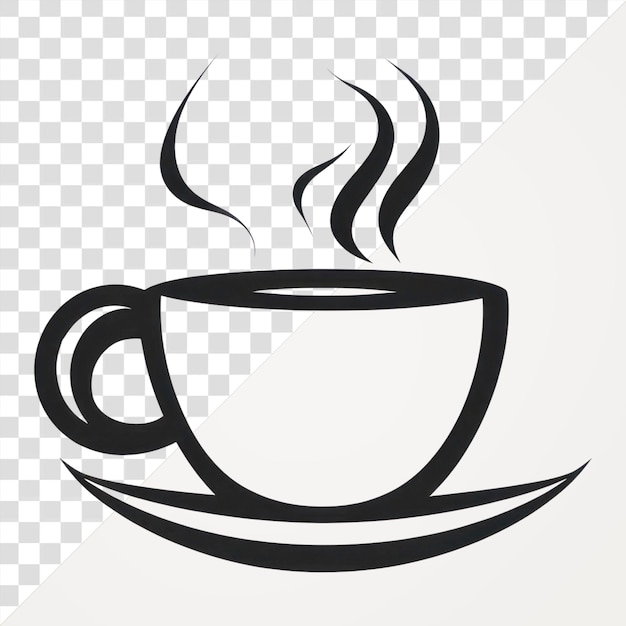 PNG Uma simples xícara de café com o logotipo da bebida