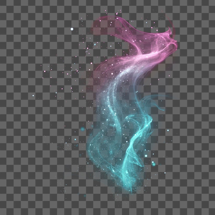 PSD png un bagliore magico sullo sfondo un bagliore etereo