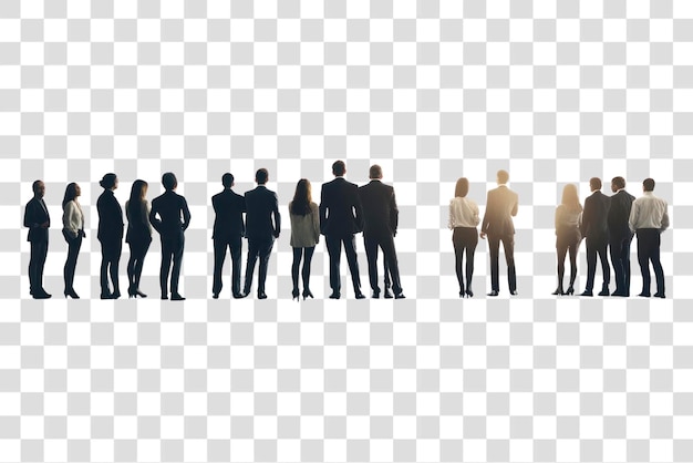 PNG Un gruppo di imprenditori internazionali professionisti silhouettes ambiente