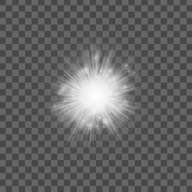 PNG Un'isolata luce bianca lampeggiante dei raggi solari illuminazione all'aperto luminosa