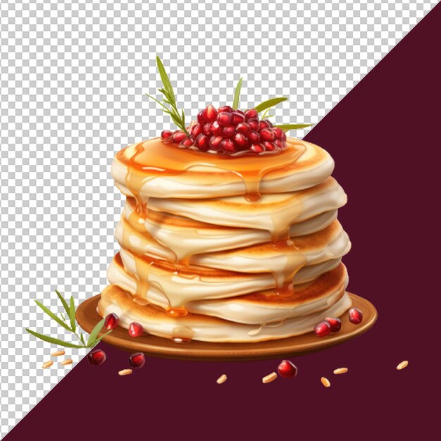 PSD png und psd köstliche traditionelle chai-pancake isoliert auf einem transparenten hintergrund