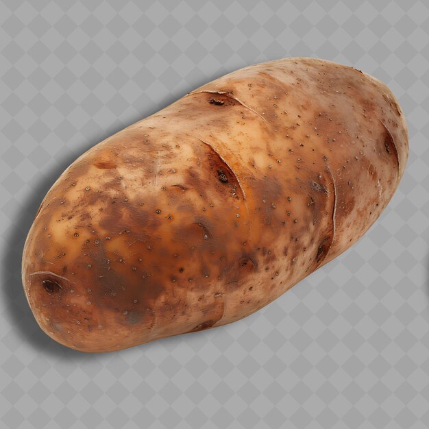 Png vegetais de raiz de batata de forma redonda ou alongada caracterizados isolados vegetais limpos e frescos