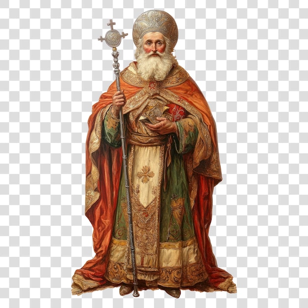PNG vêtements de Saint-Nicolas peinture vintage