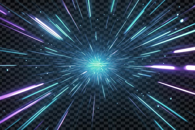 PNG Vibrant futuristic neon light digital overlay effect